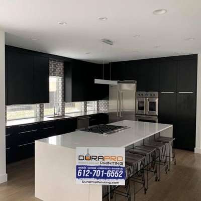 DuraPro house painting black kitchen
